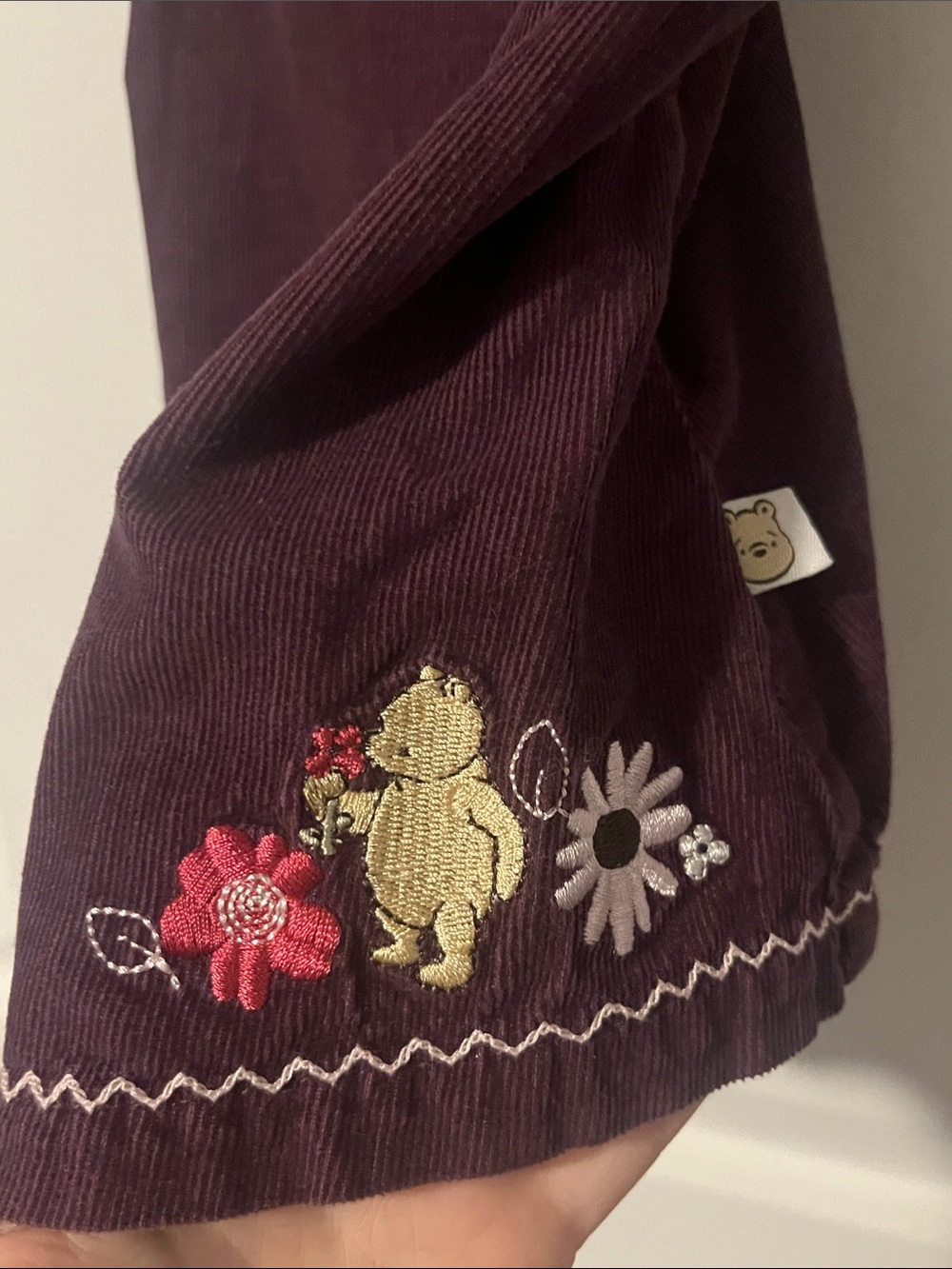 Winnie the Pooh Corduroy Embroidered Jumper